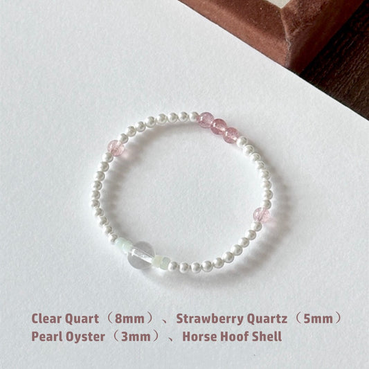 Clear Quartz Pearl Bracelet