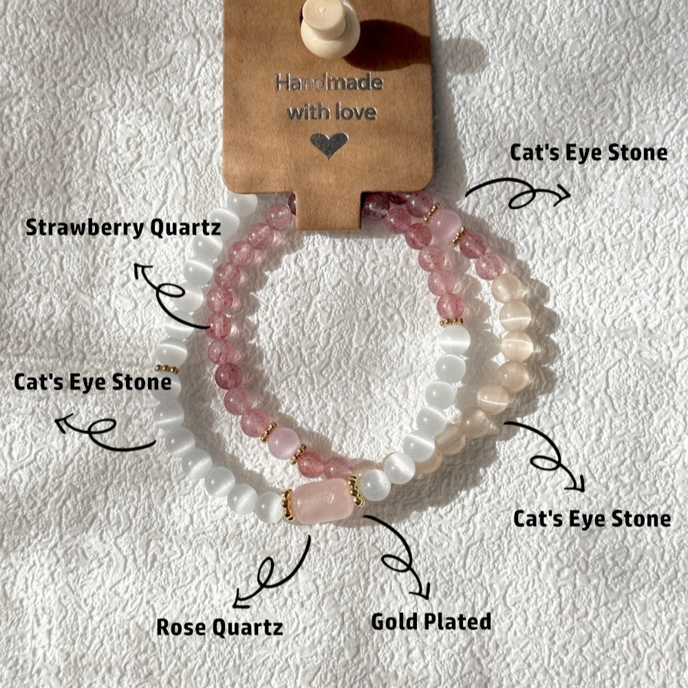 Rose Quartz Crystal Love Bracelet