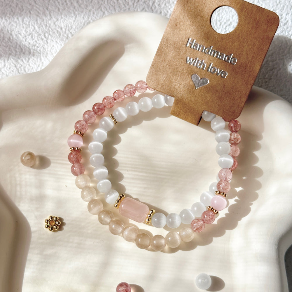 Rose Quartz Crystal Love Bracelet