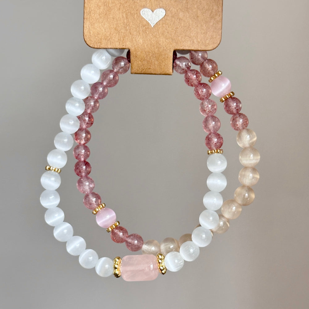Rose Quartz Crystal Love Bracelet