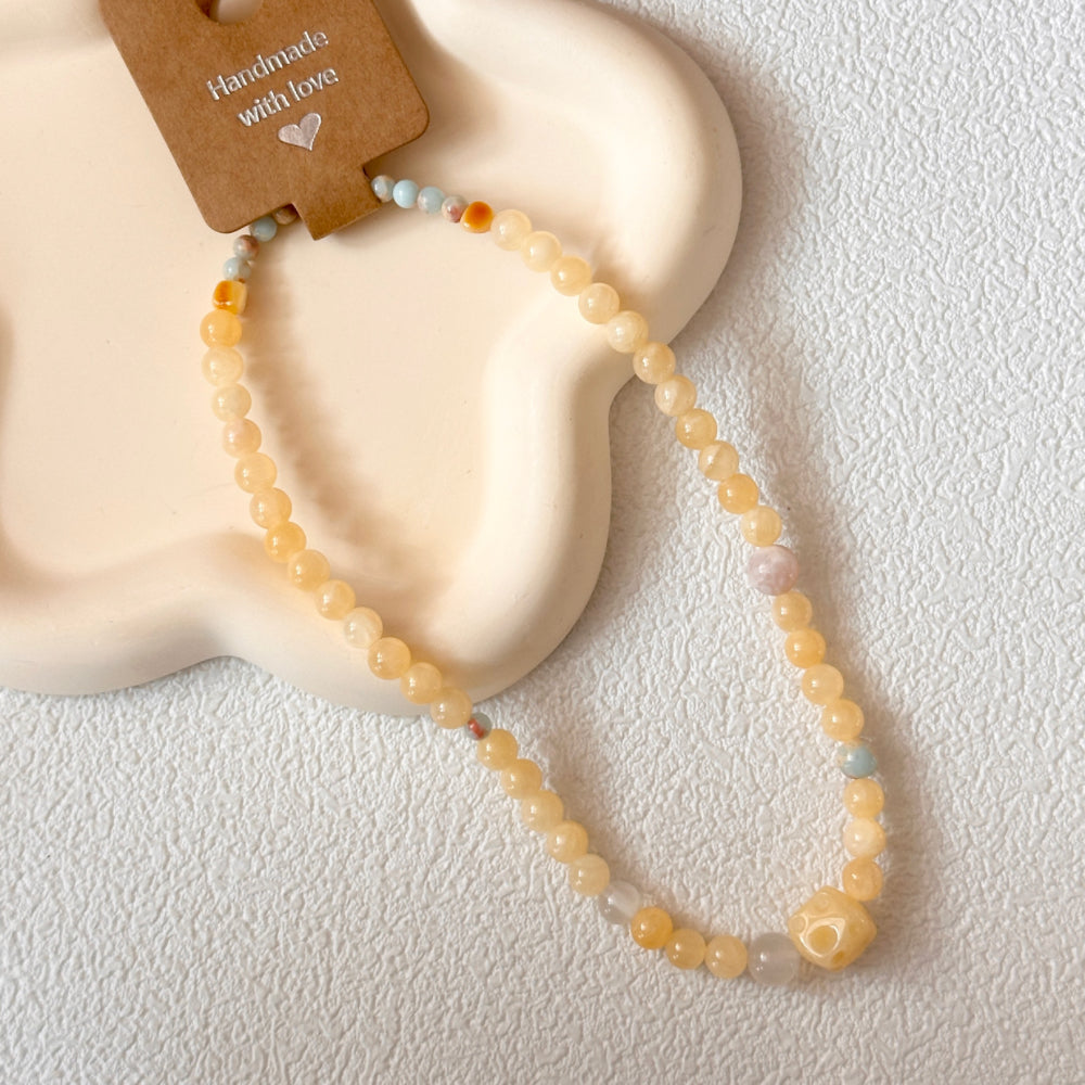 Jade,Agate,Amber Bead Bracelet