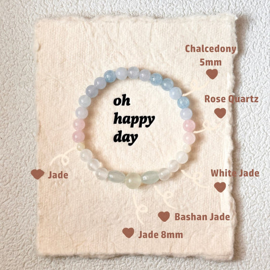 Rose Quartz,Jade Bracelet