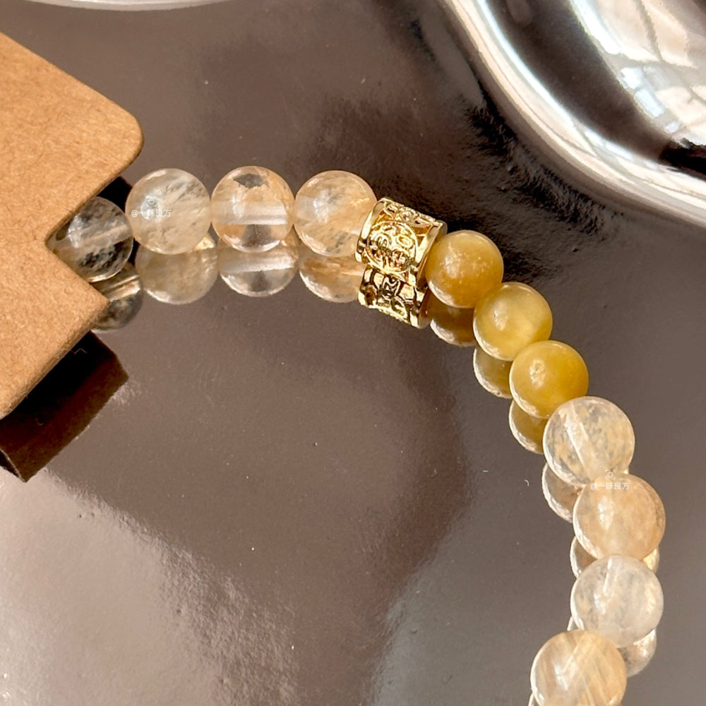 Citrine,Tiger's Eye Stone Bracelet