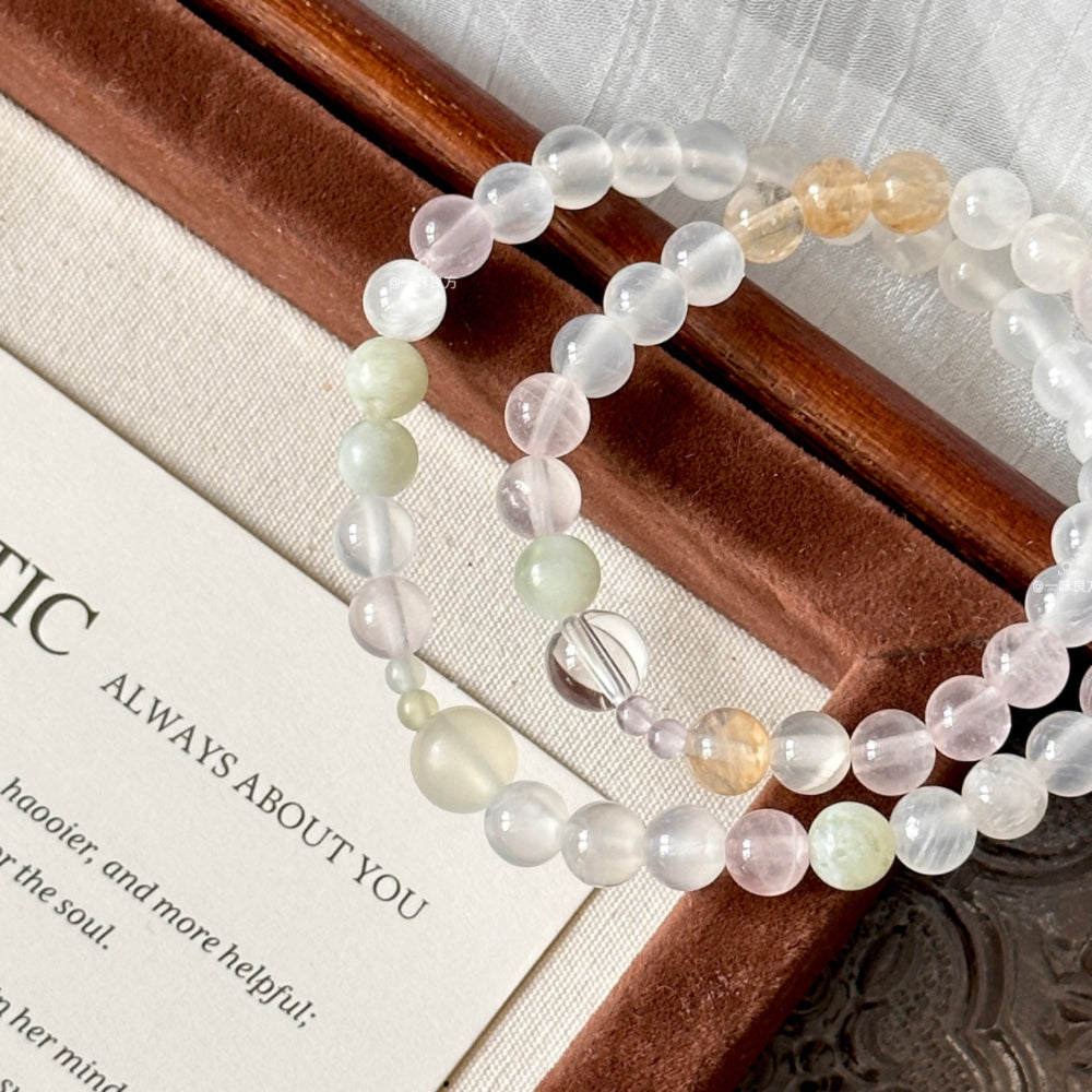 Clear Quartz,Amethyst,Bracelet