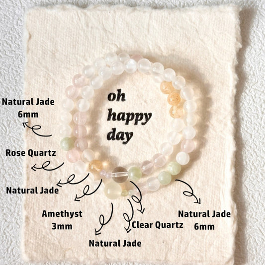 Clear Quartz,Amethyst,Bracelet