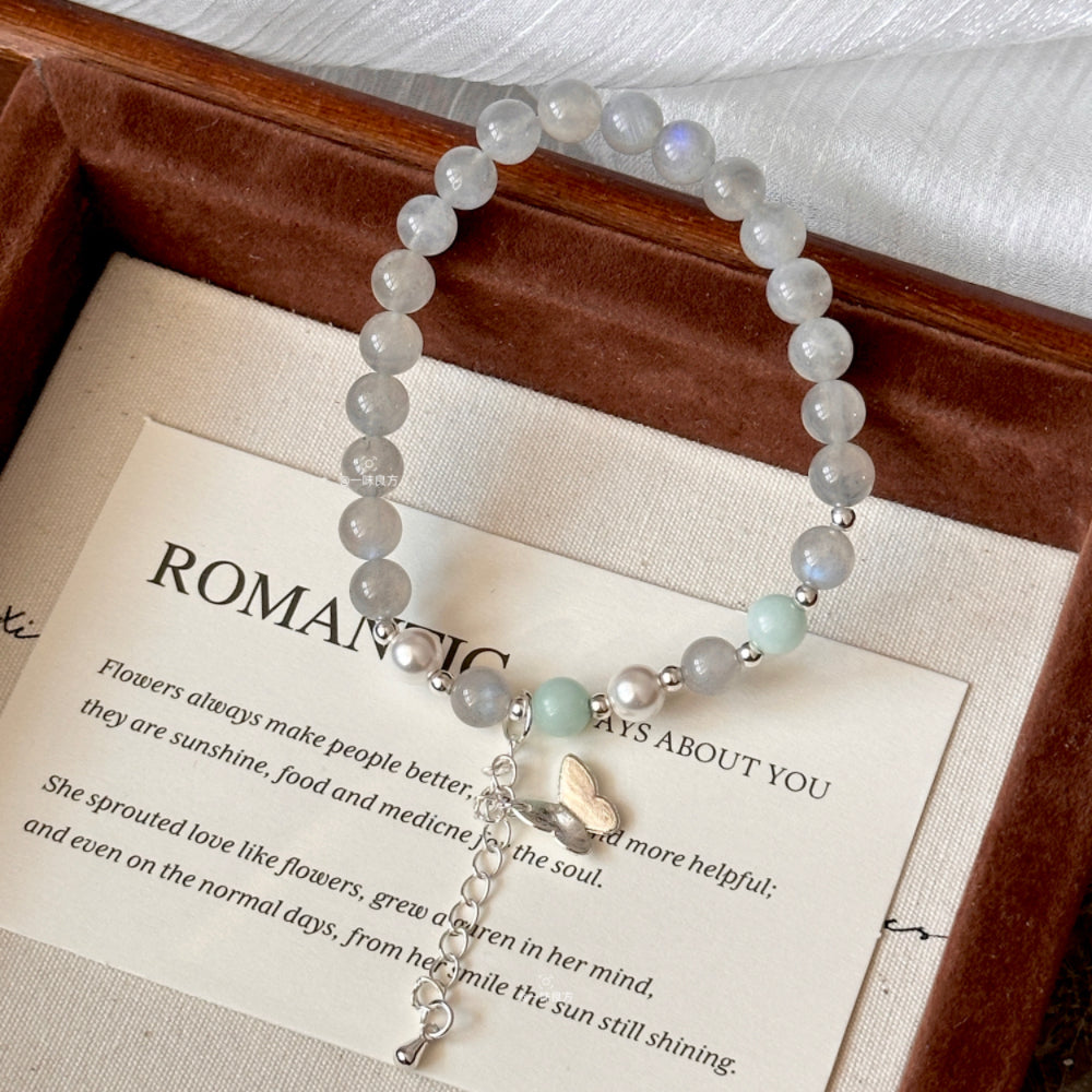 Moonstone Butterfly Crystal Bracelet