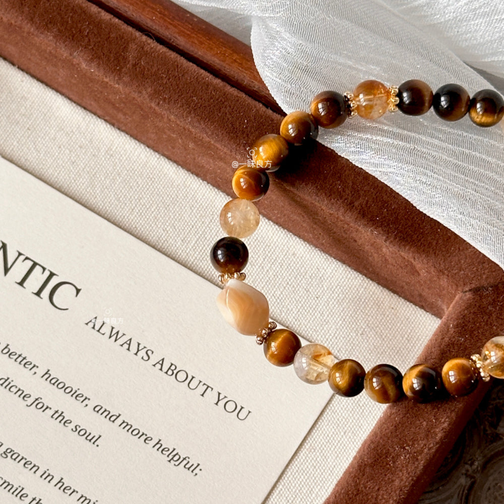 Citrine,Horse Hoof Shell Bracelet