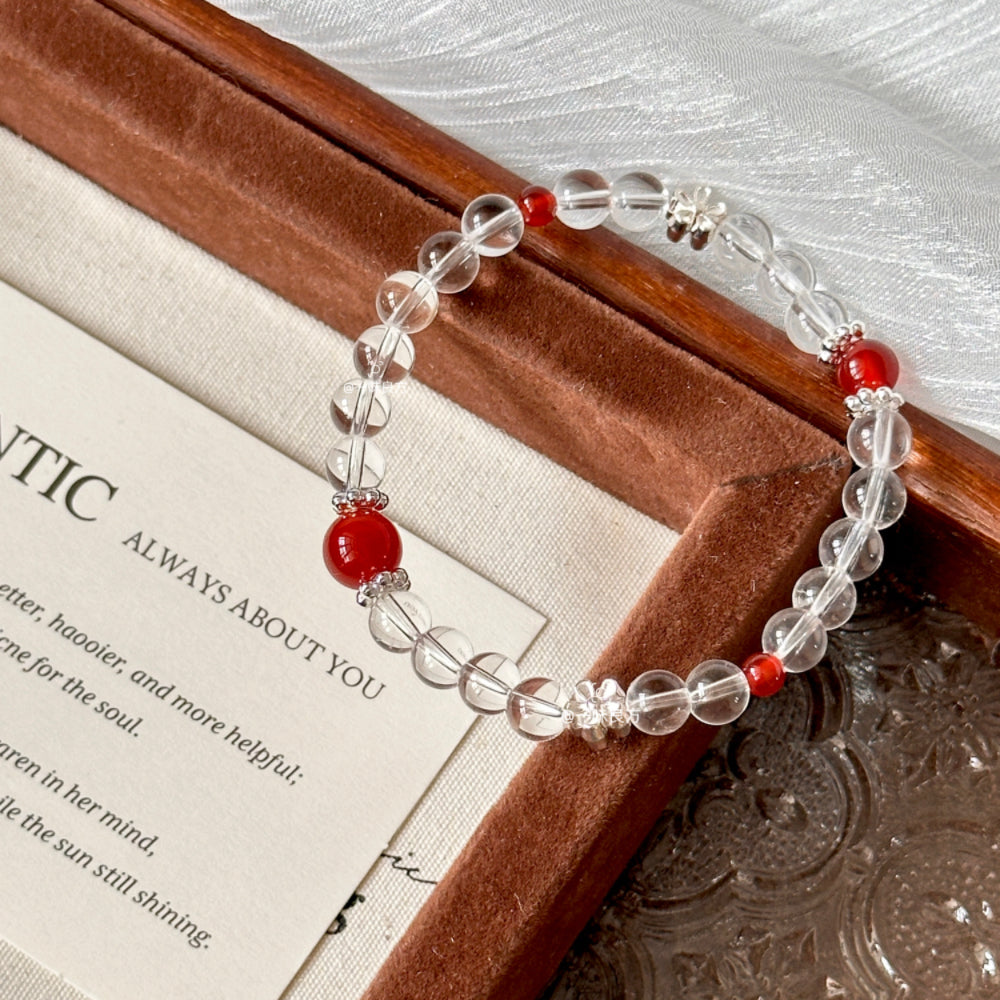 Clear Quartz,Agate,Crystal Bracelet