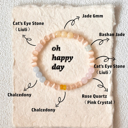 Rose Quartz Jade Love Spell Bracelet