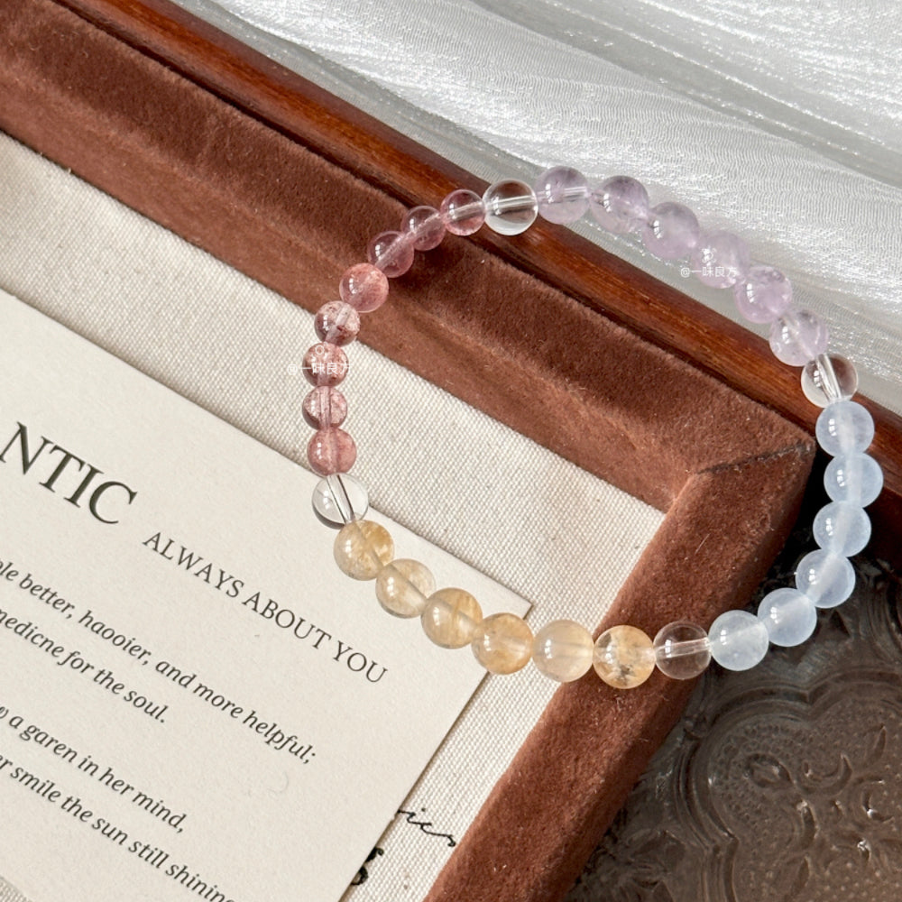 Amethyst,Citrine,Rose Quartz Bracelet
