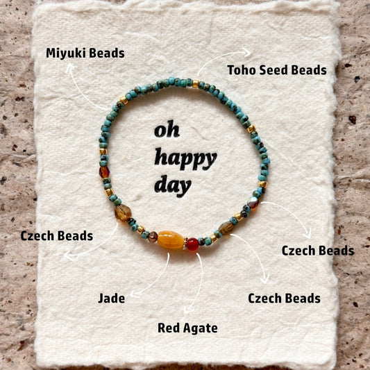 Agate,Jade,Elegant Charm Bracelet