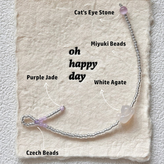 Lazy Cat Agate Jade Bracelet