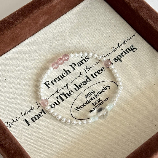 Clear Quartz Pearl Bracelet