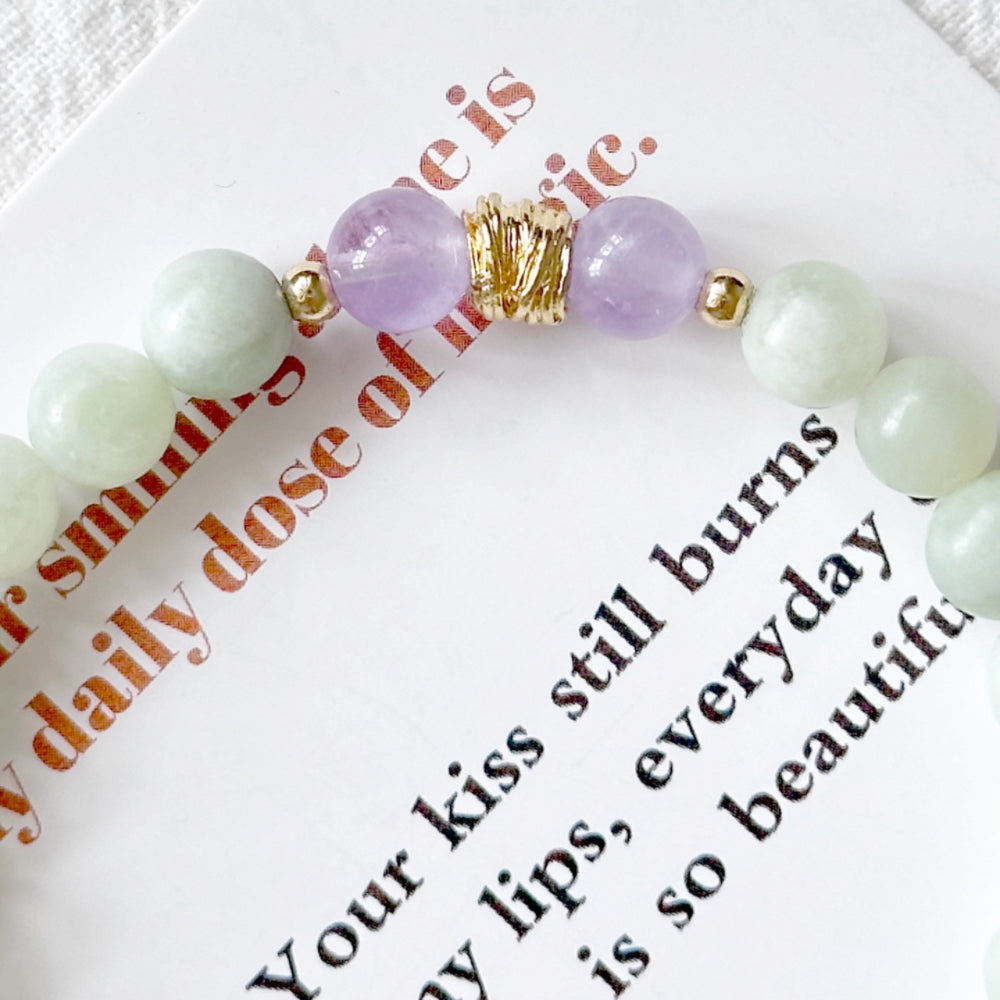 Amethyst,Natural Jade Bracelet