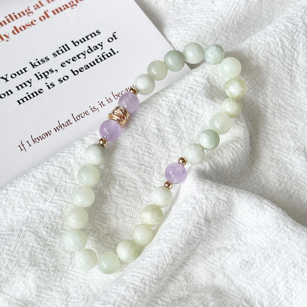 Amethyst,Natural Jade Bracelet