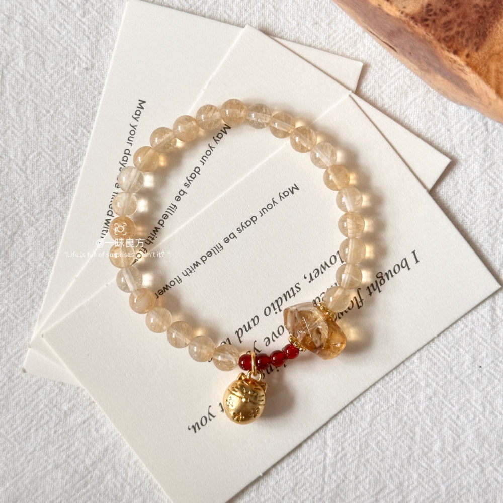 Citrine,Agate Wealth Attract Bracelet