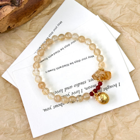 Citrine,Agate Wealth Attract Bracelet