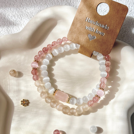 Rose Quartz Crystal Love Bracelet