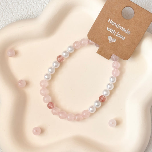 Rose Quartz,Pearl,Love Spell Bracelet