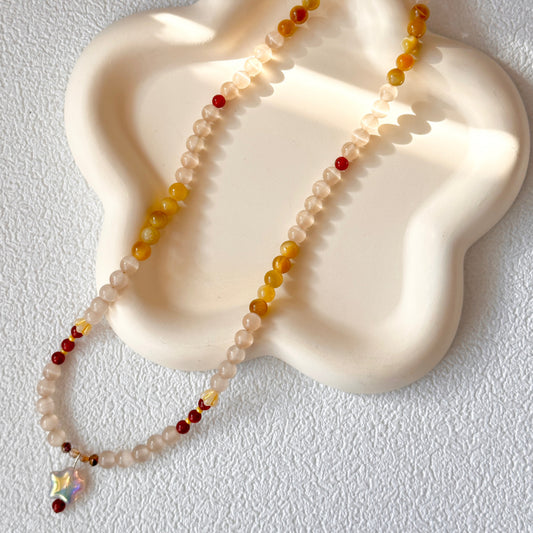 Tiger's Eye Stone,Agate,Star Neclace