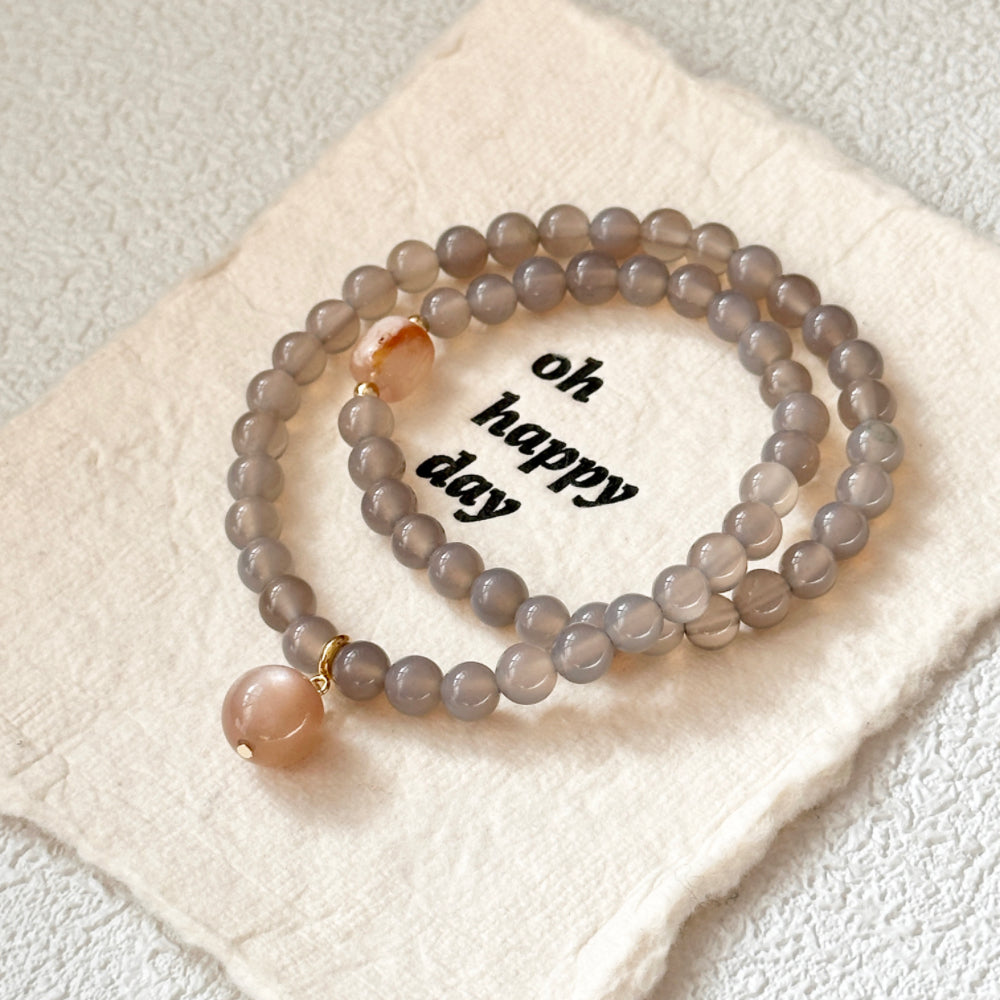 Agate,Sunstone,Crystal Bracelet