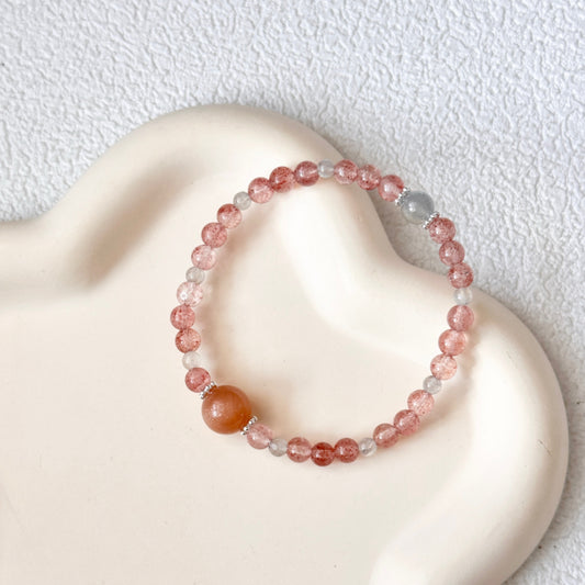 Sunstone&Moonstone,Quartz Bracelet