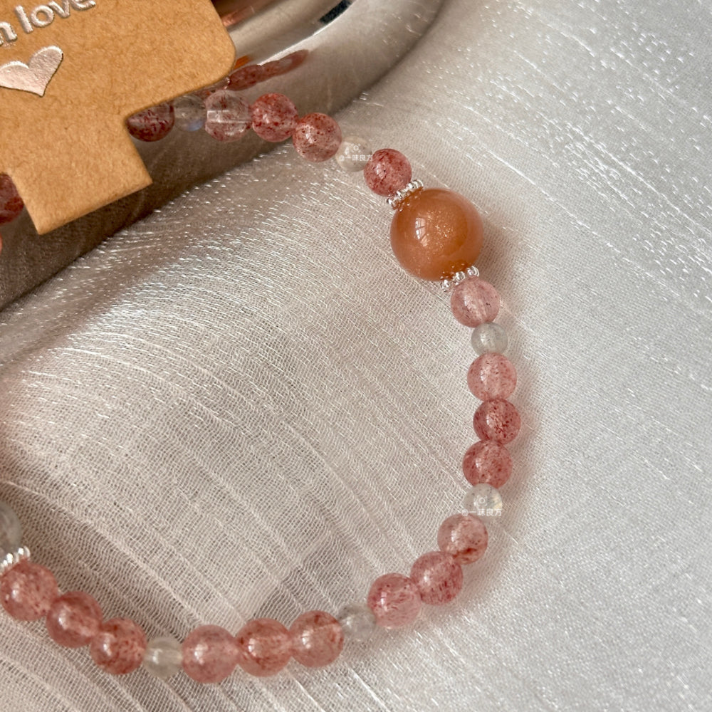 Sunstone&Moonstone,Quartz Bracelet