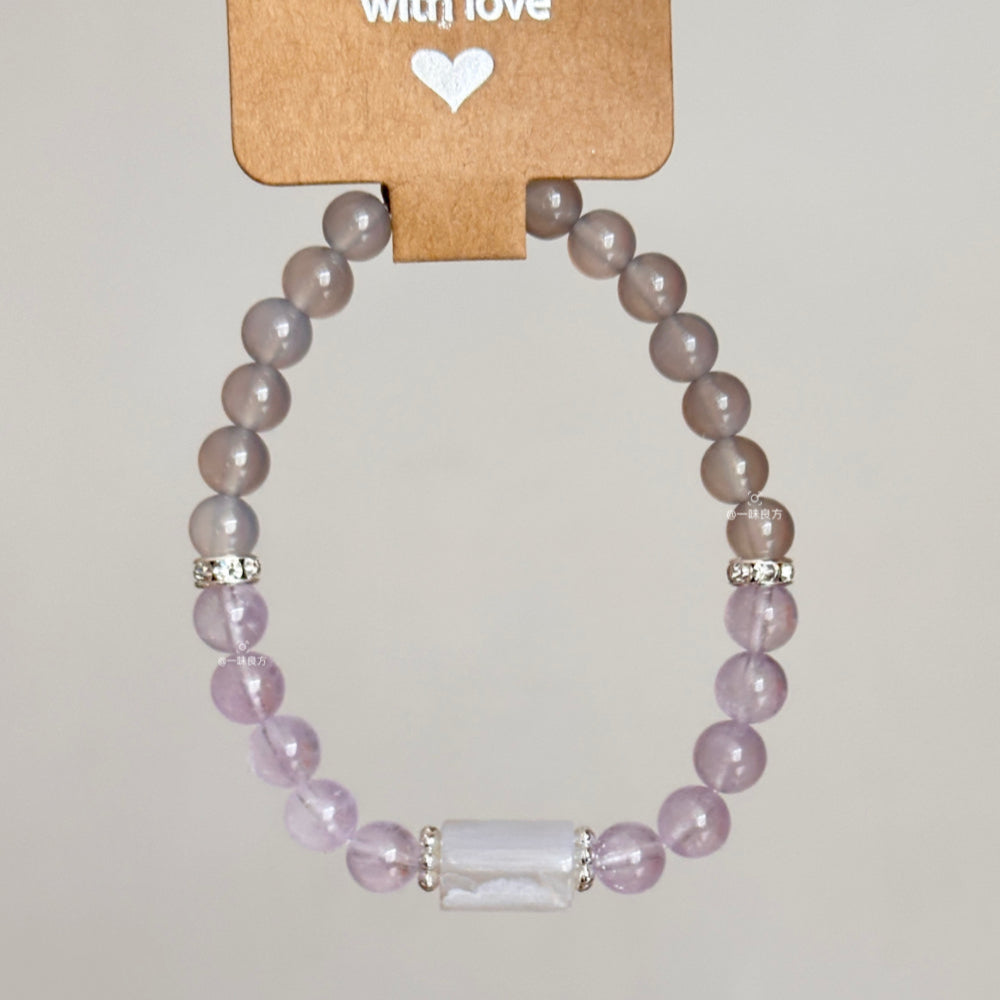 Moonstone,Amethyst Wisdom Bracelet