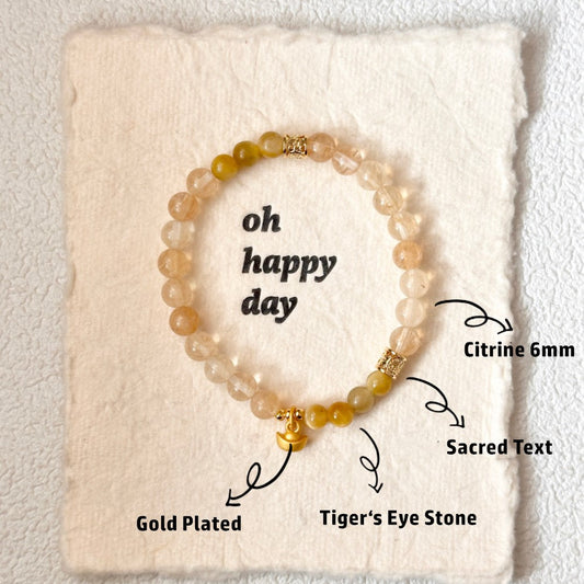 Citrine,Tiger's Eye Stone Bracelet