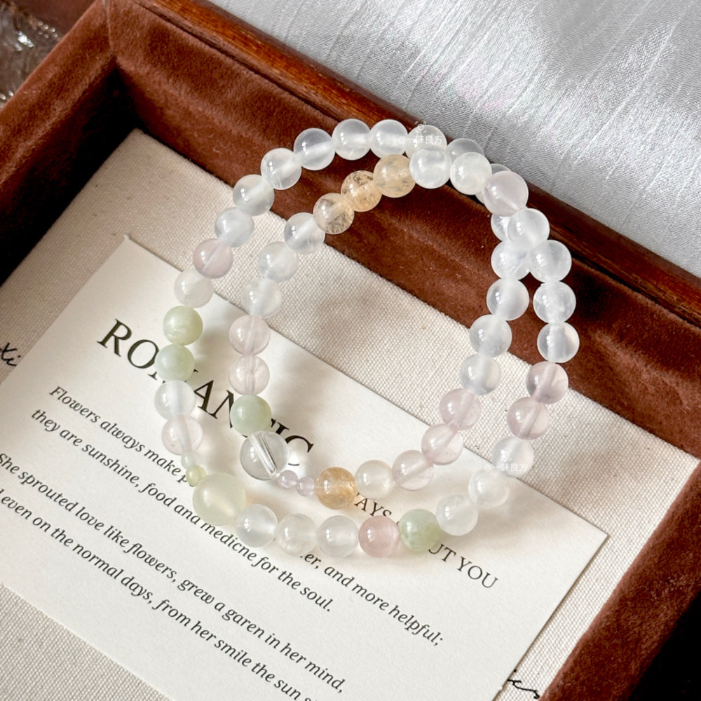 Clear Quartz,Amethyst,Bracelet