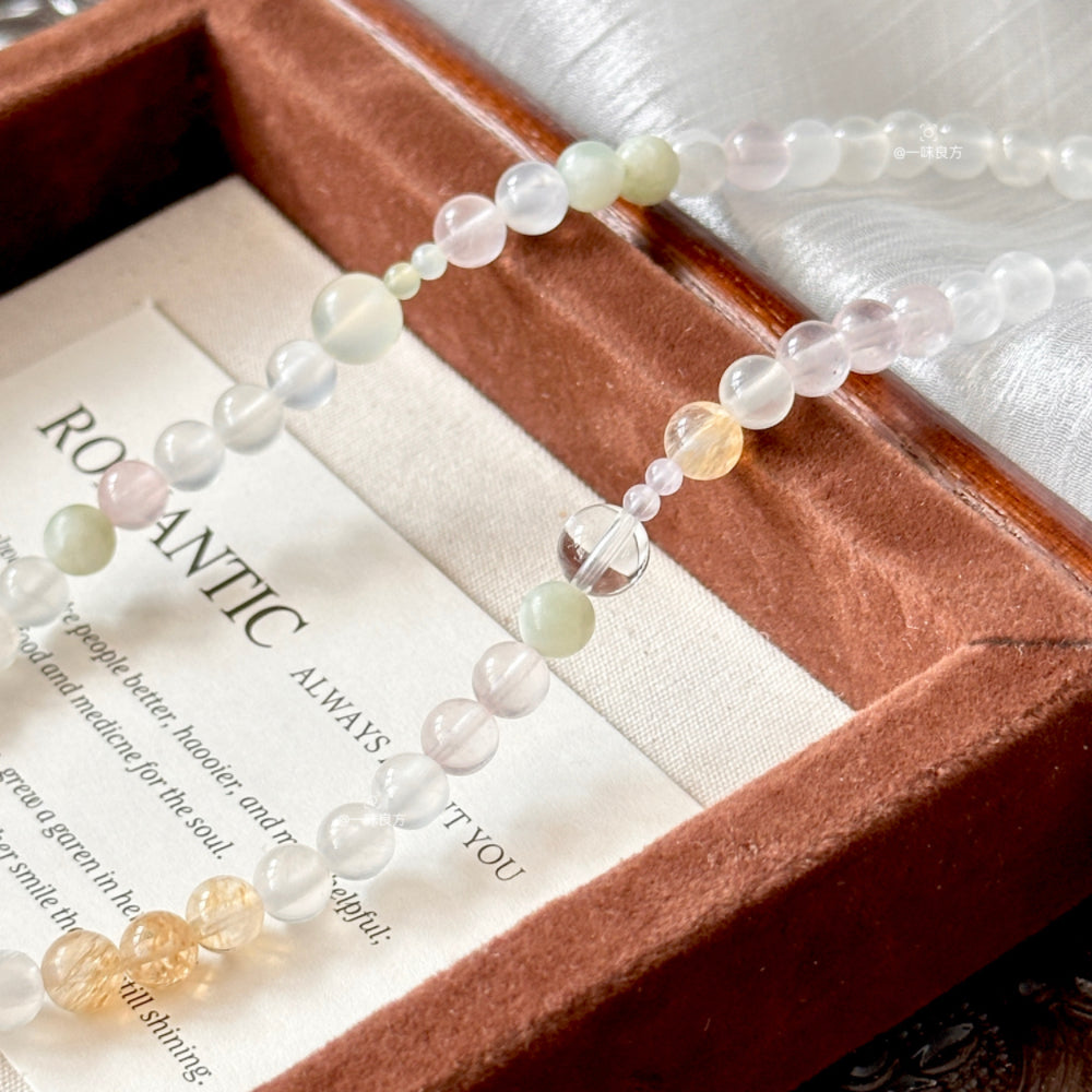 Clear Quartz,Amethyst,Bracelet