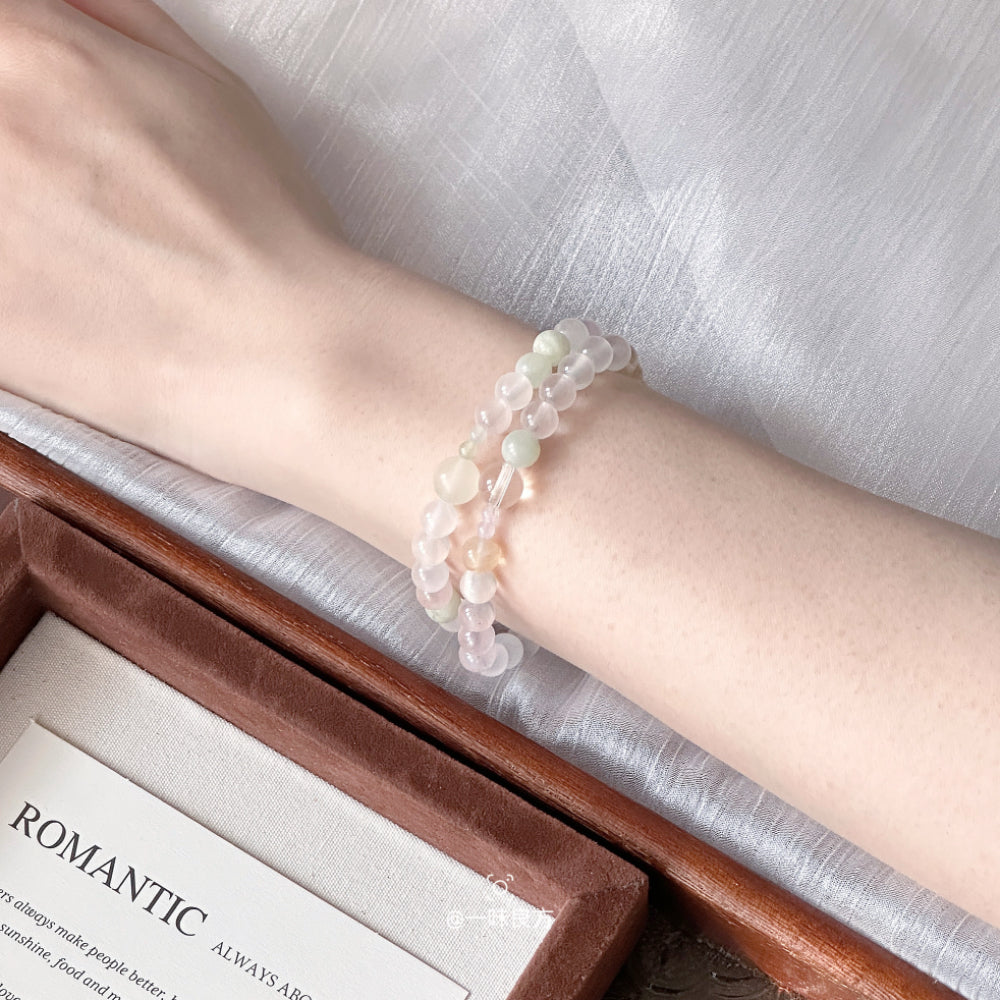 Clear Quartz,Amethyst,Bracelet