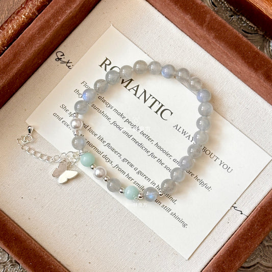 Moonstone Butterfly Crystal Bracelet