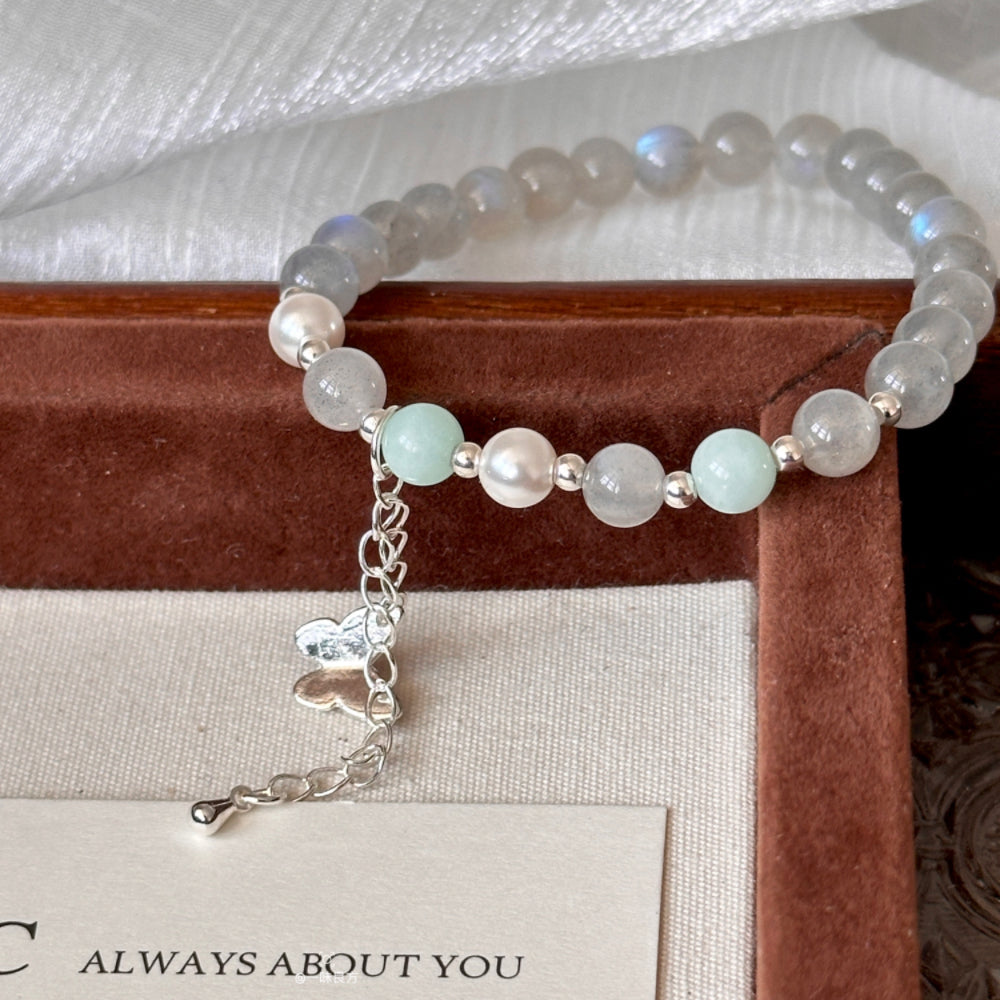 Moonstone Butterfly Crystal Bracelet
