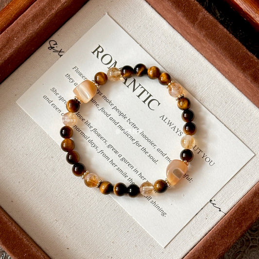Citrine,Horse Hoof Shell Bracelet