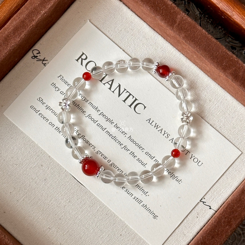 Clear Quartz,Agate,Crystal Bracelet