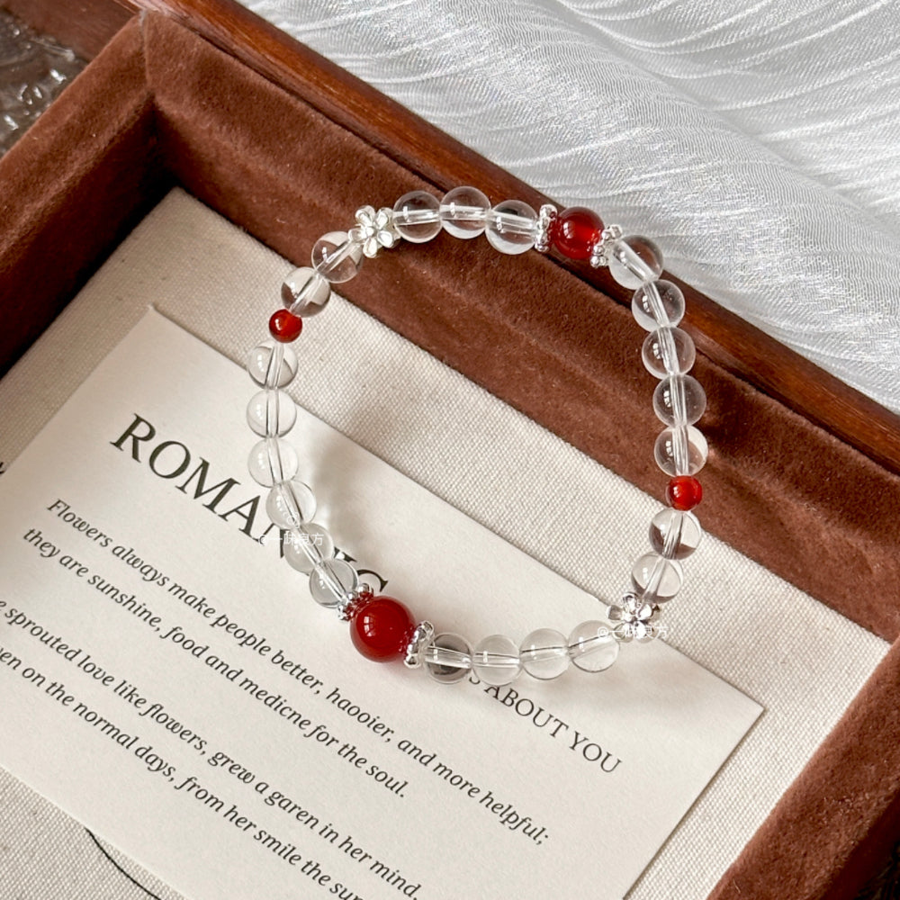 Clear Quartz,Agate,Crystal Bracelet