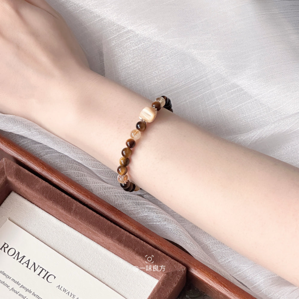 Citrine,Horse Hoof Shell Bracelet
