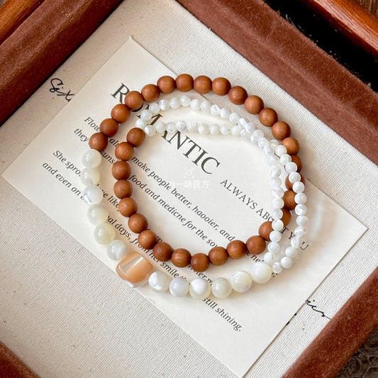 Sandalwood,Horse Hoof Shell Bracelet