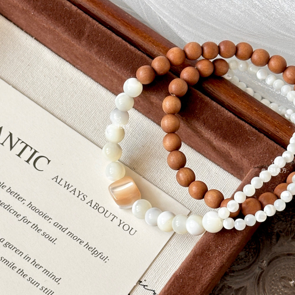 Sandalwood,Horse Hoof Shell Bracelet