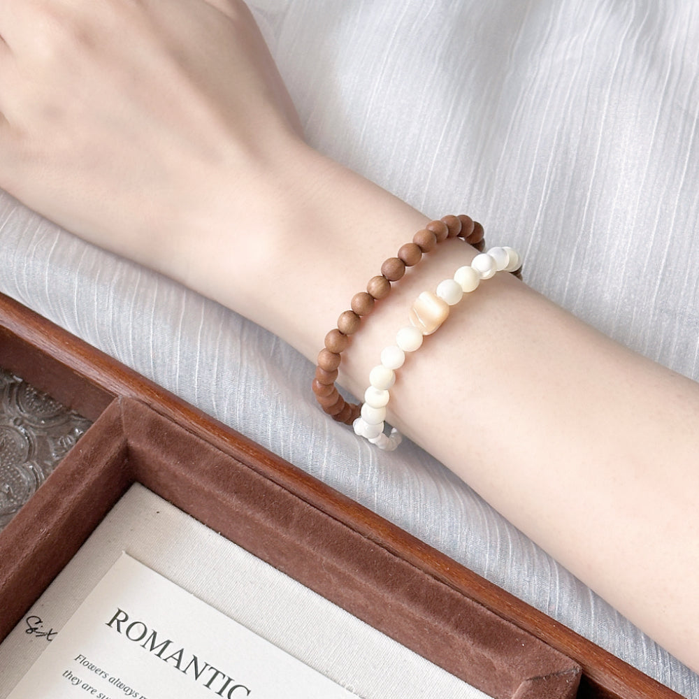 Sandalwood,Horse Hoof Shell Bracelet