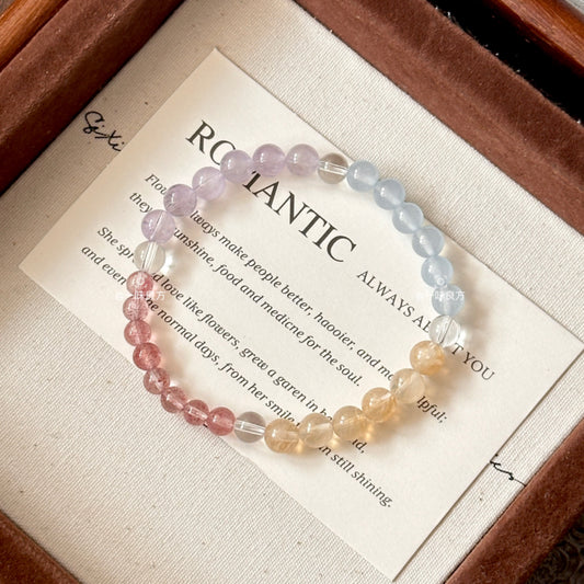 Amethyst,Citrine,Rose Quartz Bracelet
