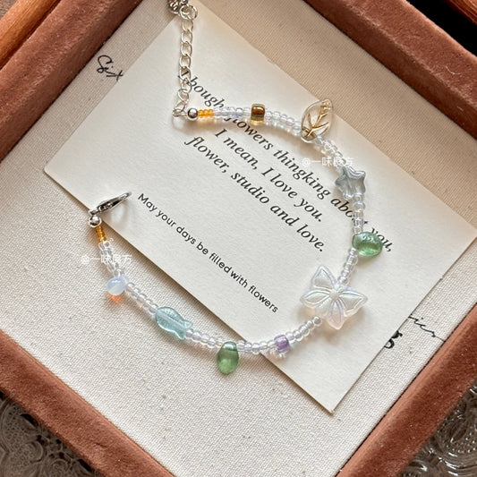 FLOWER GARDEN Czech Beads Bracelet