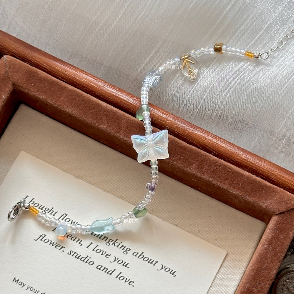 FLOWER GARDEN Czech Beads Bracelet