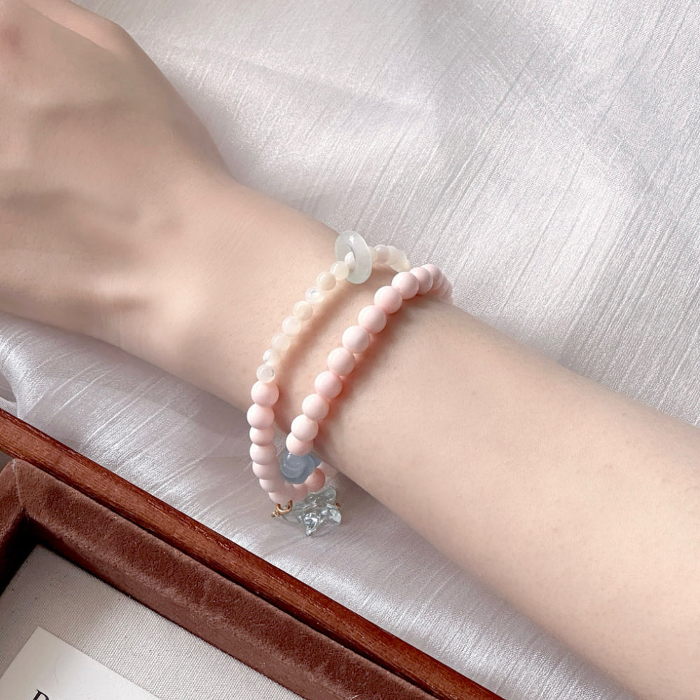 Pink Queen Conch Blue Star Bracelet