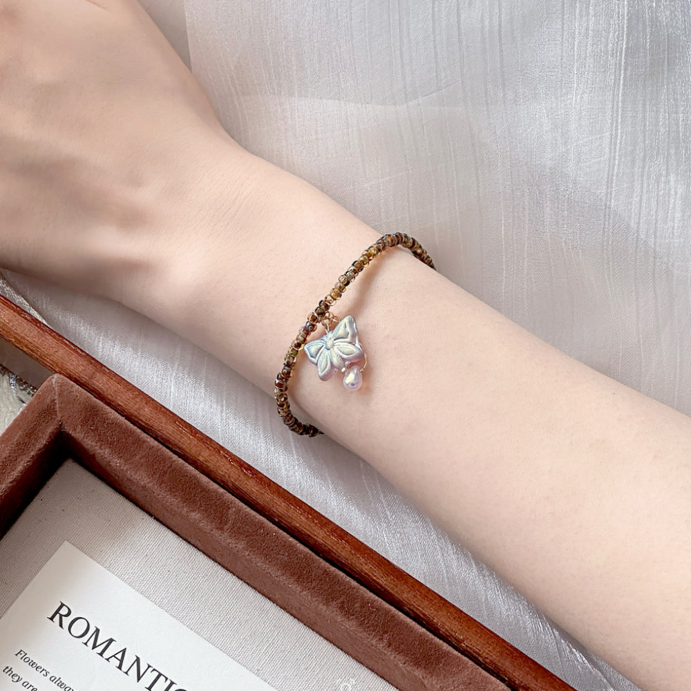 Vintage Butterful Chain Charm Bracelet