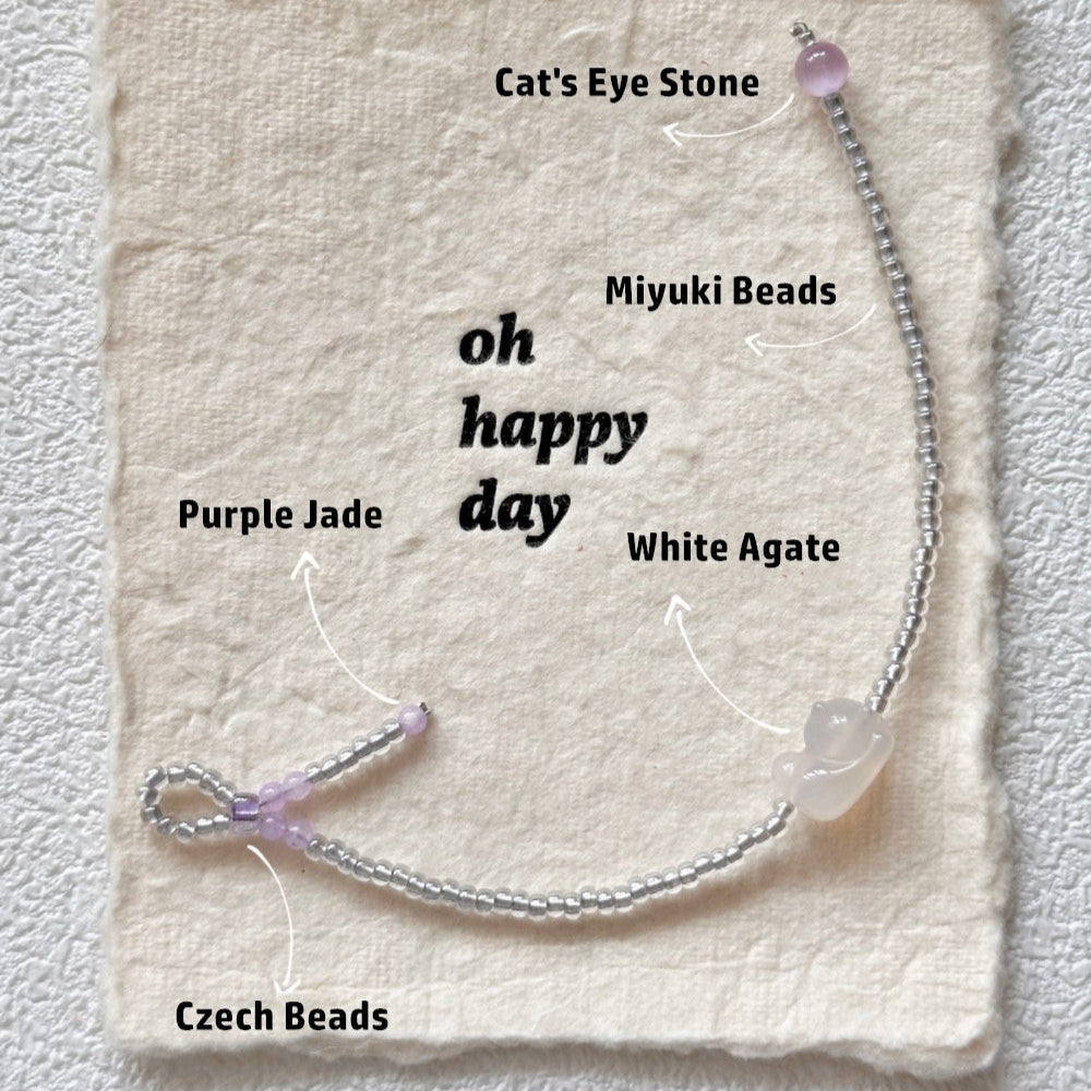 Lazy Cat Agate Jade Bracelet