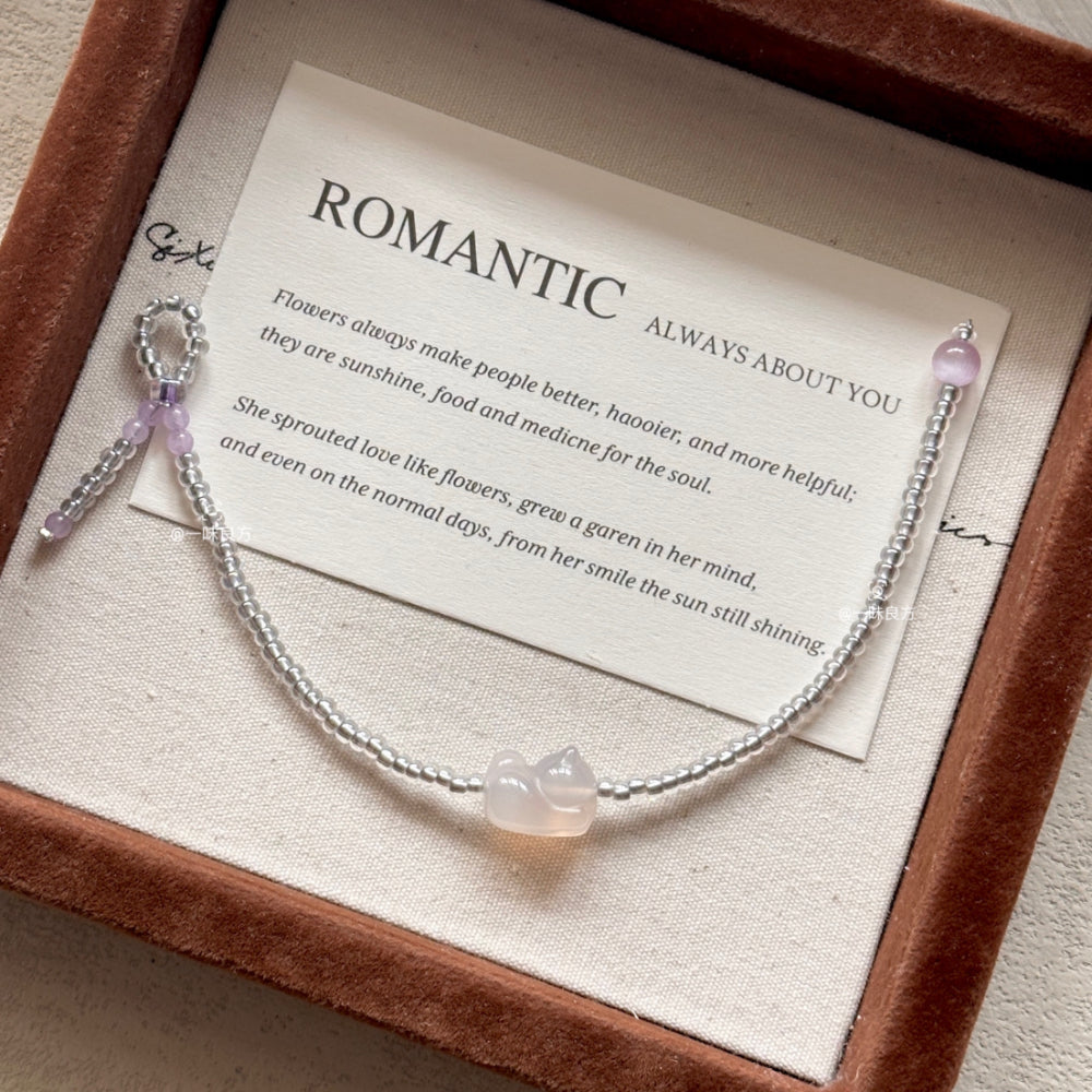 Lazy Cat Agate Jade Bracelet