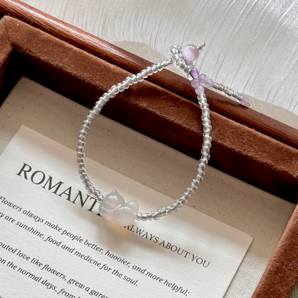 Lazy Cat Agate Jade Bracelet